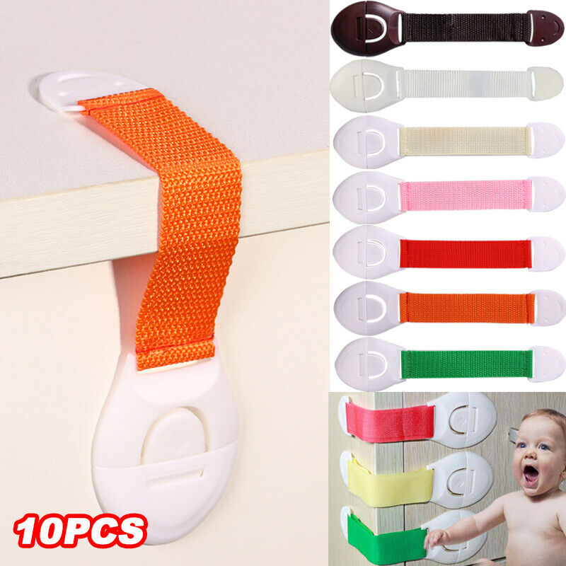 10pcs Child Kids Baby Safety Cabinet Drawer Locks Pet Proof Door Fridge Cupboard